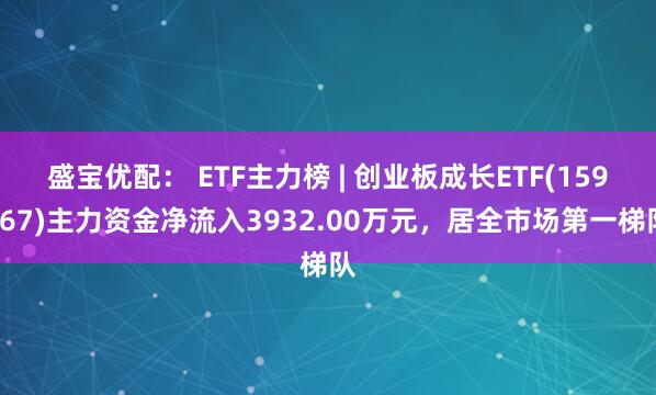 盛宝优配： ETF主力榜 | 创业板成长ETF(159967)主力资金净流入3932.00万元，居全市场第一梯队