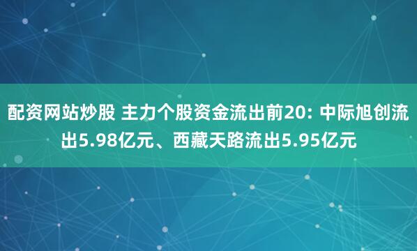 配资网站炒股 主力个股资金流出前20: 中际旭创流出5.98亿元、西藏天路流出5.95亿元
